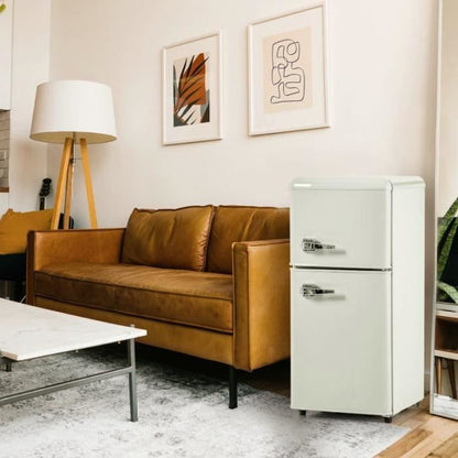 Réfrigérateur rétro - LANGTU - Retro 60L - 2 portes - Congélateur 22 L - 46 dB