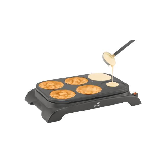 SENYA Crêpière électrique 1500 W - 2 plaques interchangeables - Crêpe Time