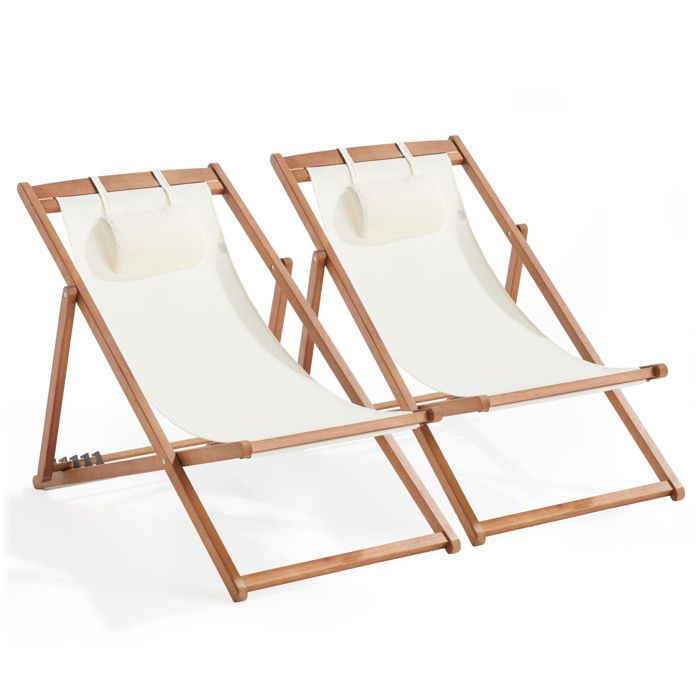 Lot de 2 chiliennes eucalyptus noir Socoa - Oviala