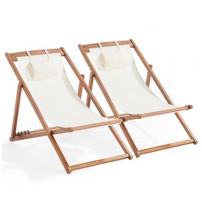 Lot de 2 chiliennes eucalyptus noir Socoa - Oviala