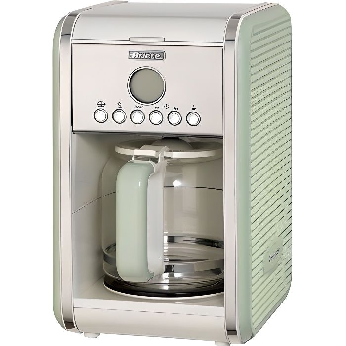 Cafetière Vintage Vert - Ariete - 4 à 12 tasses - Programmable - Anti-gouttes