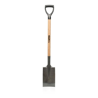 Pack 4 outils de jardin Acier Manche en Bois Fourche + Pelle carrée + Pelle ronde + Bêche VITO
