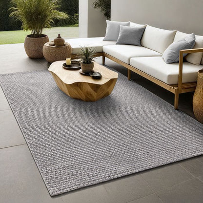 Tapis d'extérieur - THE CARPET - Maldives - Boho - Résistant - Gris - 140 x 200 cm