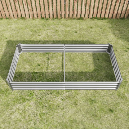 Jardinière surélevée extérieure - BELLEMAVE - Bac de jardin en métal - Sans fond - 232 x 113,5 x 30 cm - Vert