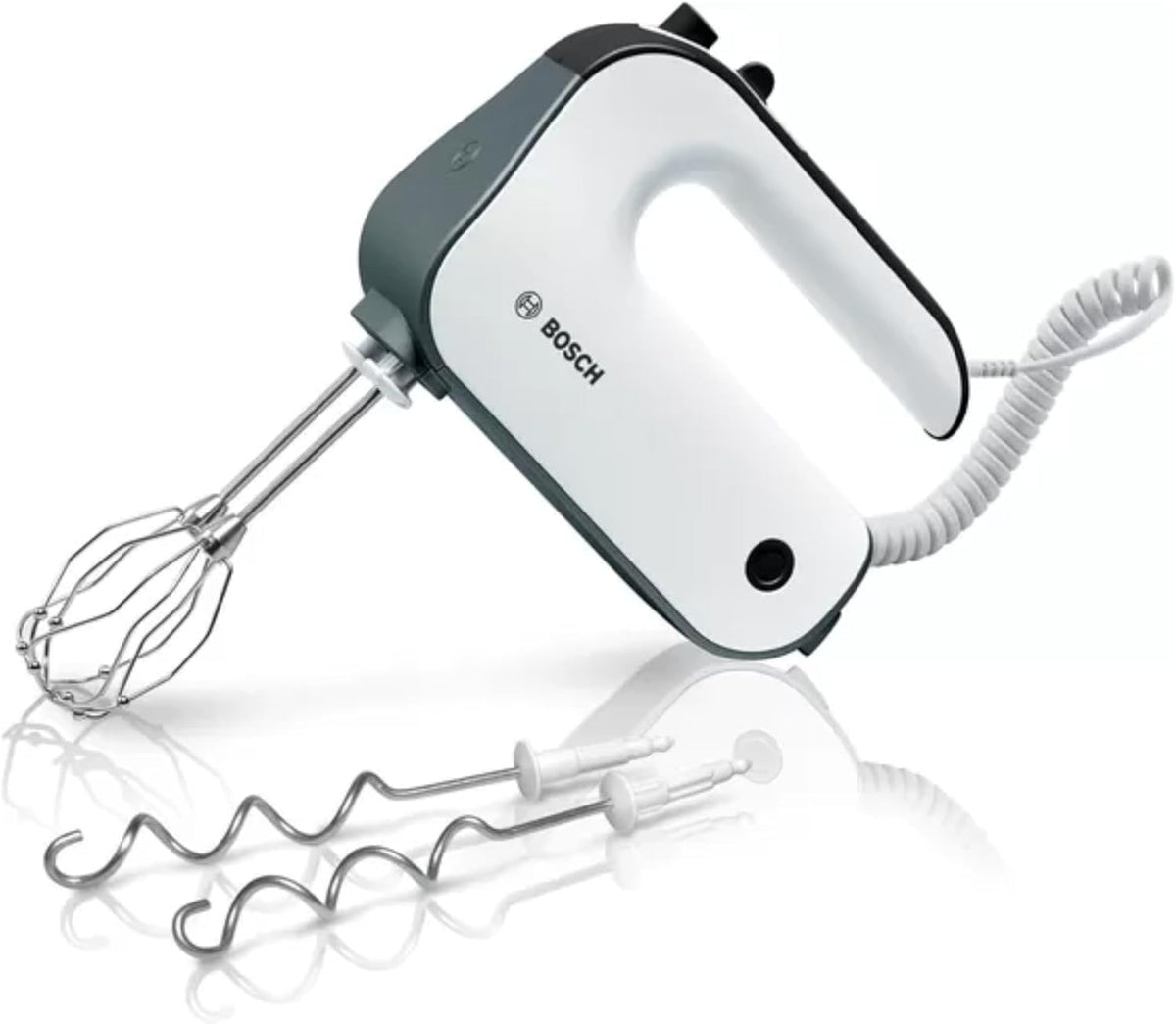 Bosch Electroménager - MFQ4980B Mixeur main, 5 vitesses + turbo, moteur puissant 850 W, fouets à microbilles, poignée soft touch, Noir