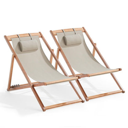 Lot de 2 chiliennes eucalyptus noir Socoa - Oviala