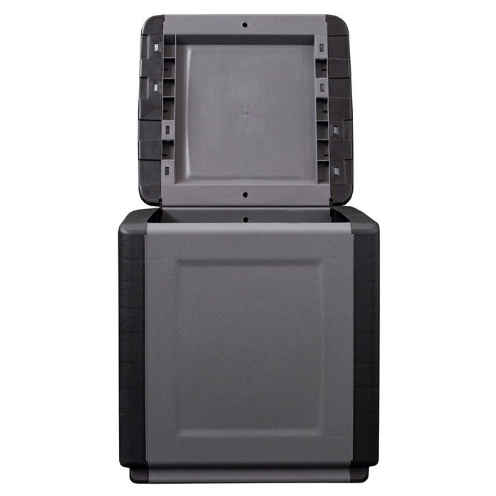 Coffre de rangement 330L Gris/Noir 138 x 53 x H57cm Poignées de transport polypropylène INTEC