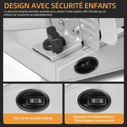 Trancheuse Électrique - FATABETA - SL517 - 150W - Lames 17 cm - Réglable 0-15 mm