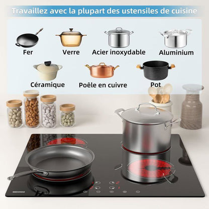 Plaque vitrocéramique WEHIMO XINLT2V-48 4 foyers 7200W