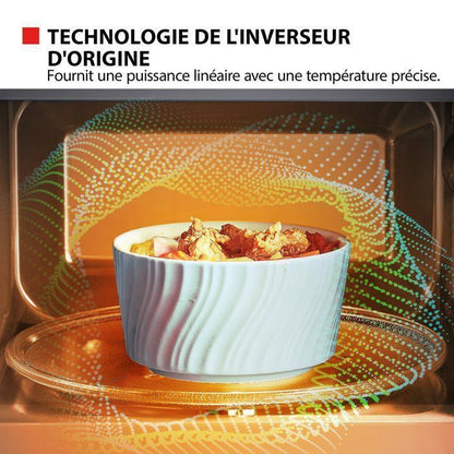 Micro-ondes combin pose libre MW3-SAC26SF(BK) 26L, 900W  Gril 1000W  Convection 2100W - Connection WiFi & Friteuse sans huile