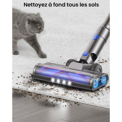 Aspirateur Balai Sans Fil - YOIMOIMO - 650W - 70000 Pa - 70 Min - Charge rapide sur le support - Vidange D'Une Seule Main