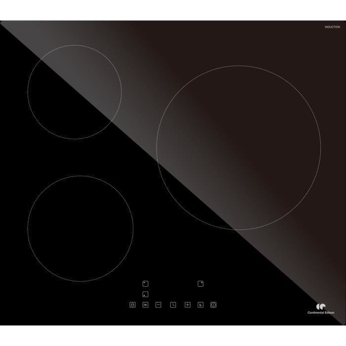 CONTINENTAL EDISON Table induction 4 zones  CETI4ZFLEX3  - Flex  - 7200W -  4 boosters - noir