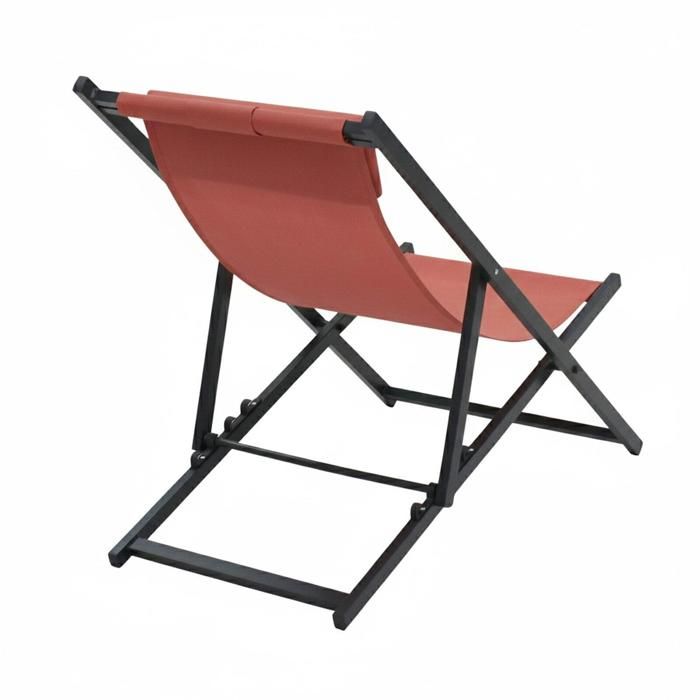 Lot de 2 transats en aluminium anthracite Santiago - Oviala