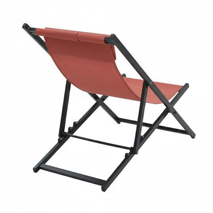 Lot de 2 transats en aluminium anthracite Santiago - Oviala