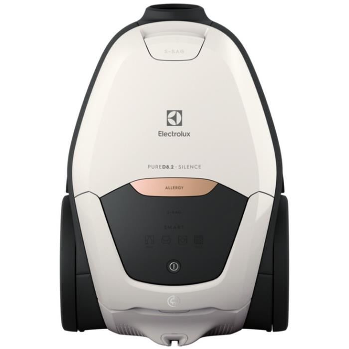 Aspirateur traineau Electrolux PD82-ALRG - 500W - 57dB - Blanc - Sac - SmartMode - PureSound