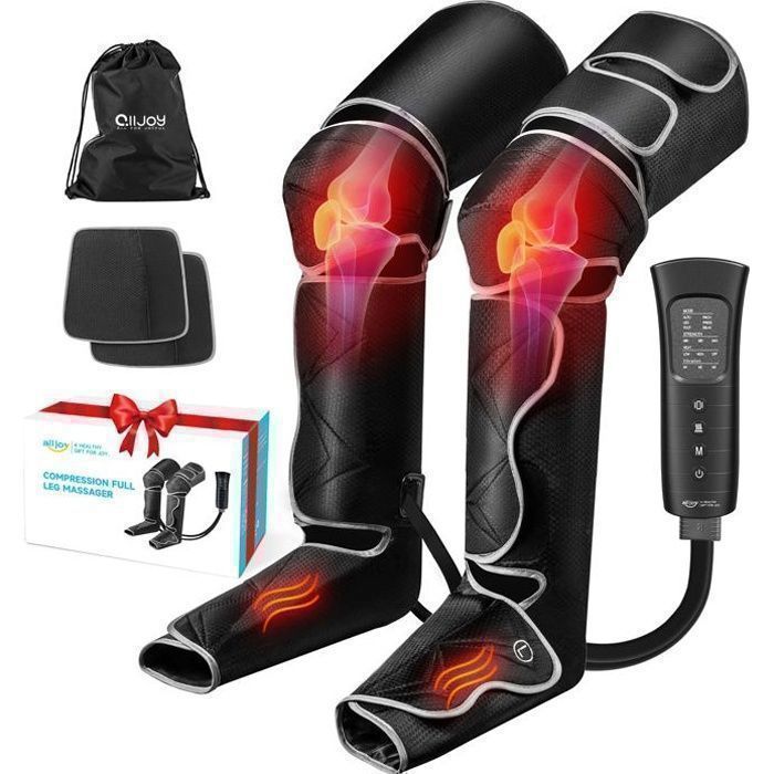 Masseur pour jambes, ALLJOY, avec fonctions de chauffage et de pression réglables, plusieurs intensités, cadeau pour les aînés