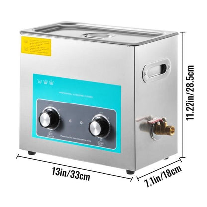 Nettoyeur à Ultrasons 6,5 L - VEVOR - Minuterie Chauffage 80℃