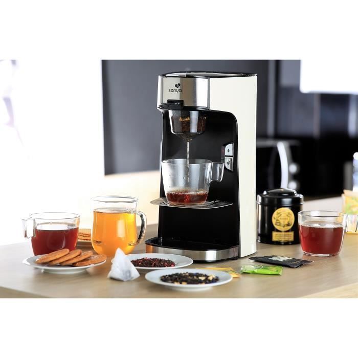 Machine à thé vrac ou sachet SENYA - Théière électrique crème - Tea Time