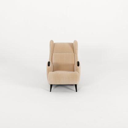 Fauteuil Cadillac détail cuir acajou