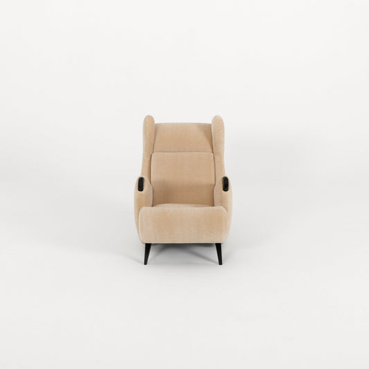 Fauteuil Cadillac détail cuir acajou
