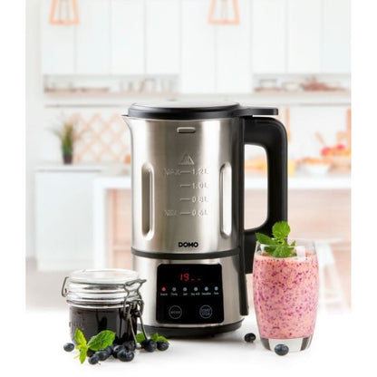 Blender chauffant DOMO – gris - 2,2 L – 7 programmes – 1000 Watt - DO716BL
