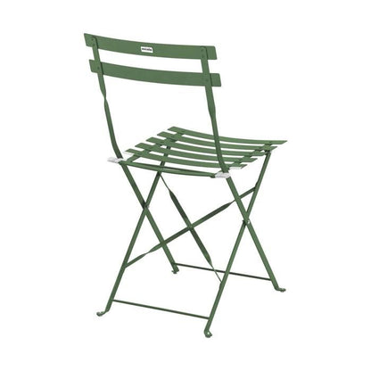 Table de jardin et 2 chaises acier 60 cm vert cactus Rome - Oviala