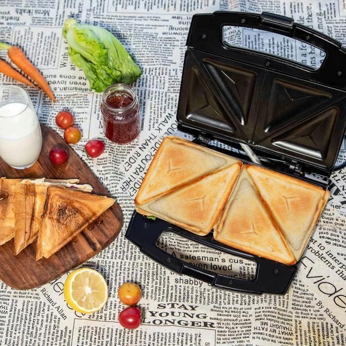 Aigostar Presse à Panini 2000W : Grille-Sandwich avec Plaque Antiadhésive Extra-Large