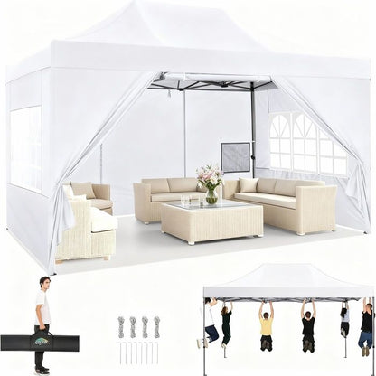 Tonnelle pour Plage Terrasse Camping- Blanc