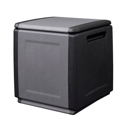 Coffre de rangement 330L Gris/Noir 138 x 53 x H57cm Poignées de transport polypropylène INTEC