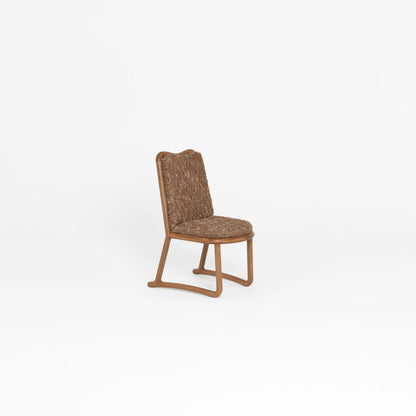 Chaise Galileo tissage bois chêne cuir