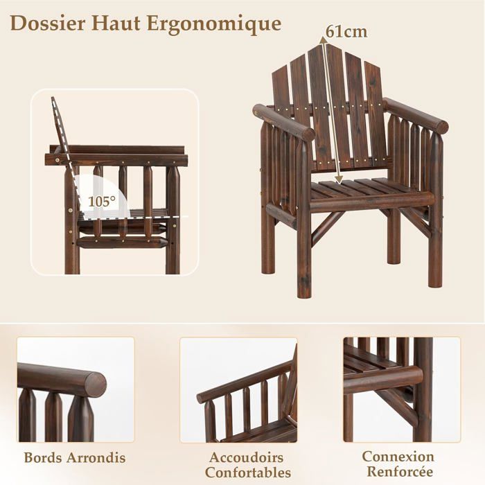 Lot de 2 Chaises de Jardin Extérieur Pliable COSTWAY, Cadre Léger en Aluminium, Dossier Réglable en 4 Positions, Sac Isotherme