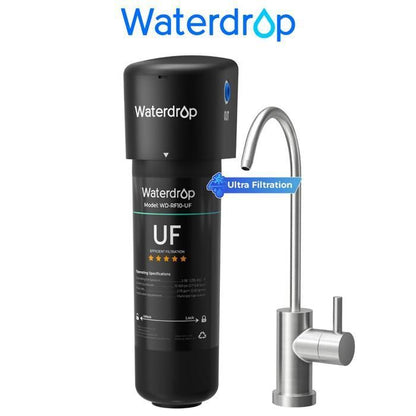 Waterdrop 10UB Système de Filtre à Eau Sous Évier avec Robinet Dédié, 11K Gallons de Filtration D'eau de Grande Capacité