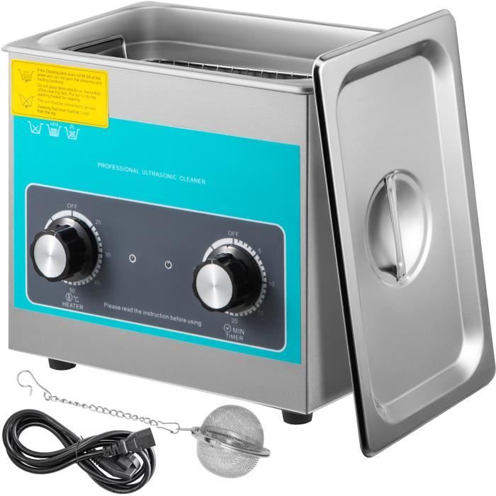 Nettoyeur à Ultrasons 6,5 L - VEVOR - Minuterie Chauffage 80℃