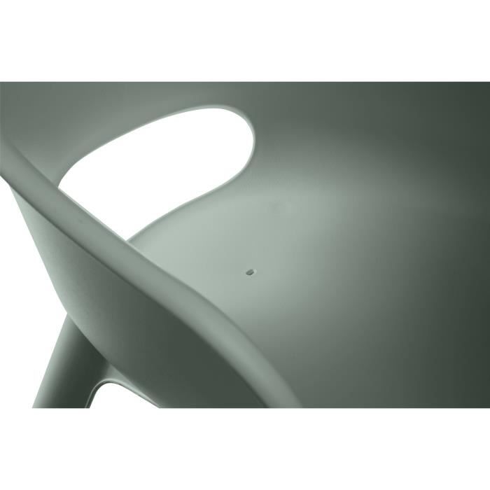 Chaises de jardin - KETER - AKOLA - Lot de 2 en résine - Gris olive - Dossier ergonomique