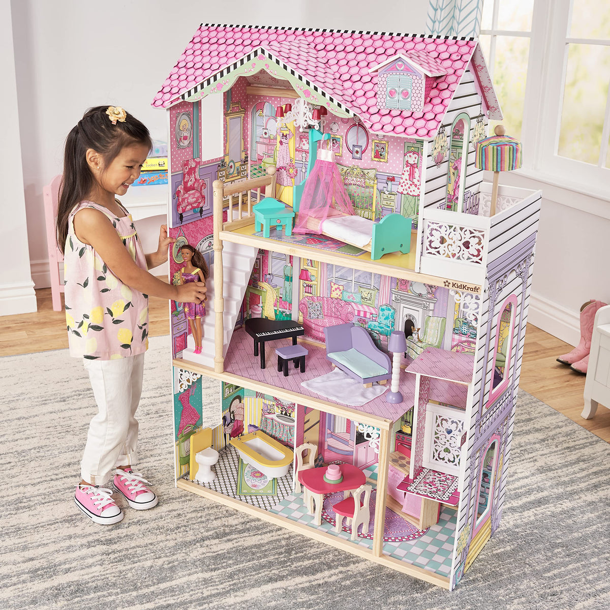 Casa de Muñecas KidKraft Annabelle con Muebles