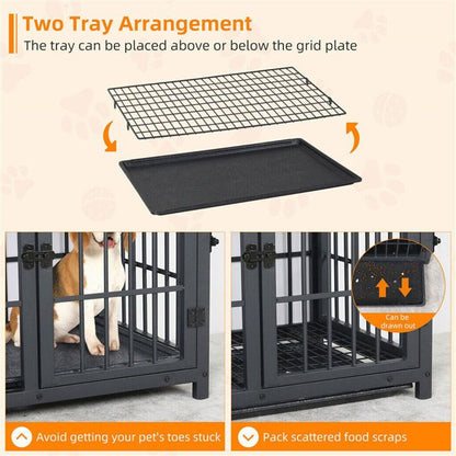 BingoPaw Cage pour Petit Chien Intérieur Caisse Chien Petite Taille Meuble Chiens 78.5x56.5x65cm