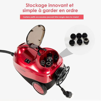 Nettoyeur Vapeur à Main 1500W Punaises de Lit COSTWAY-Réservoir 400 ml-2 Bar-14 Accessoires-125 ℃-Verrou de Sécurité Enfants-Bleu