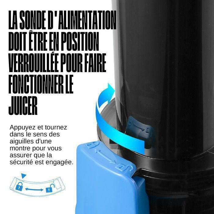 Extracteur de Jus - VENTRAY - Ginnie - Compact - 100 Watt - Bleu ciel