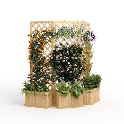 Bac Potager Surélevé sur roulettes 60x60x70 cm, Carré Potager Métal blanc avec réserve d'eau et freins, Jardinière auto-arrosante