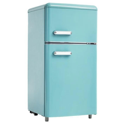 Réfrigérateur rétro - LANGTU - Retro 60L - 2 portes - Congélateur 22 L - 46 dB