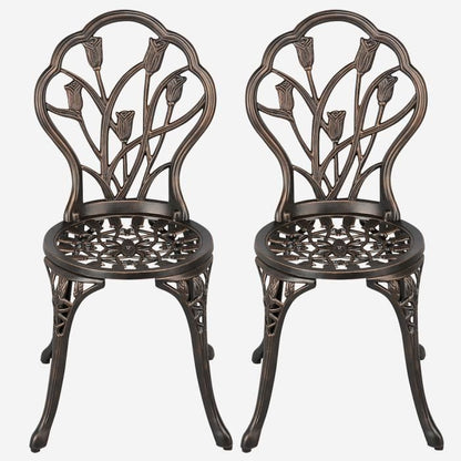 Ensemble Salon de Jardin Balcon Bistro - Yaheetech - Table 59x67 cm - Chaise 44x85,5 cm - Alliage d'aluminium