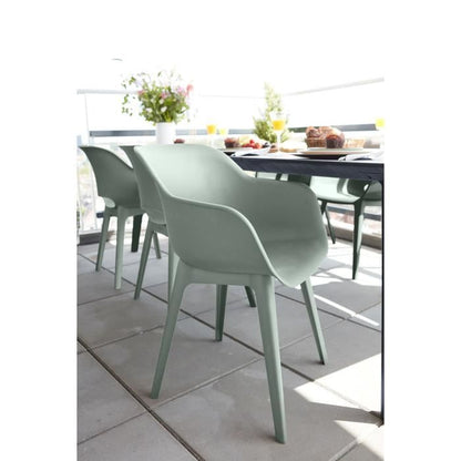 Chaises de jardin - KETER - AKOLA - Lot de 2 en résine - Gris olive - Dossier ergonomique