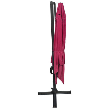Parasol déporté MOLOKAI carré 3x3m fuchsia + housse