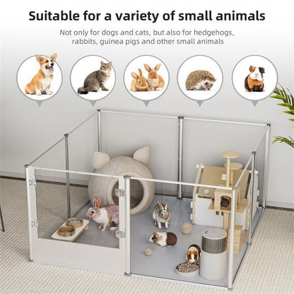 Parc pour Petits Animaux Enclos Lapin Intérieur Rongeur Chiot Cochon d'Inde - 6 Panneaux - 124x63x40cm
