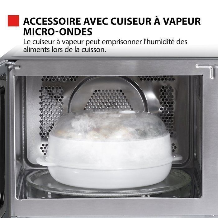 Micro-ondes combin pose libre MW3-SAC26SF(BK) 26L, 900W  Gril 1000W  Convection 2100W - Connection WiFi & Friteuse sans huile