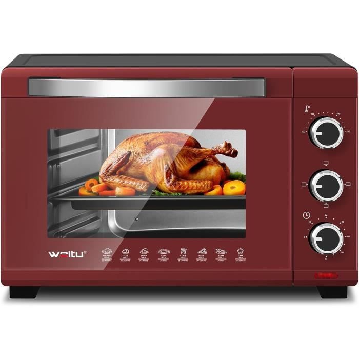 Mini four électrique WOLTU - 28L - 1600W - Noir