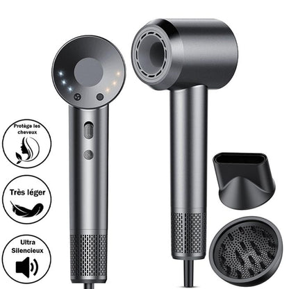 Sèche-cheveux - WENZYLIQUOX - Sans Dégâts Chaleur - 160000 tr/min - 500M ions négatifs - 1600W
