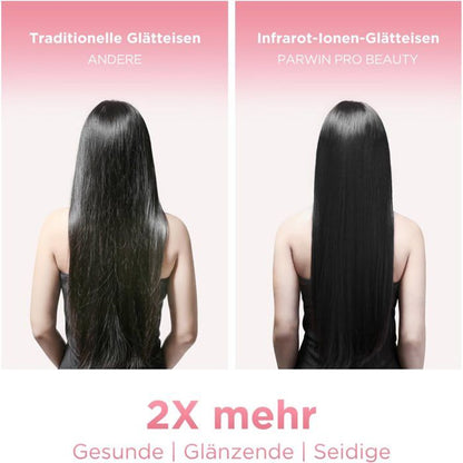 Lisseur cheveux infrarouge ionique 45 mm PARWIN PRO BEAUTY, plaques larges pour cheveux épais, bouclés, 14 températures, violet