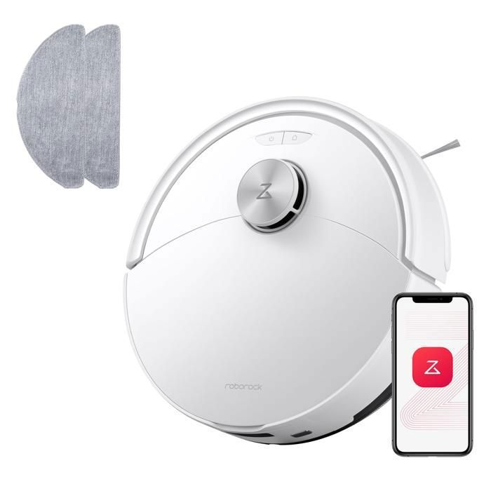 Roborock Q10 S5 Set  Aspirateur Robot 10000 Pa Aspiration, Anti-emmêlement,Levage des Serpillères de 8 mm, Évitement
