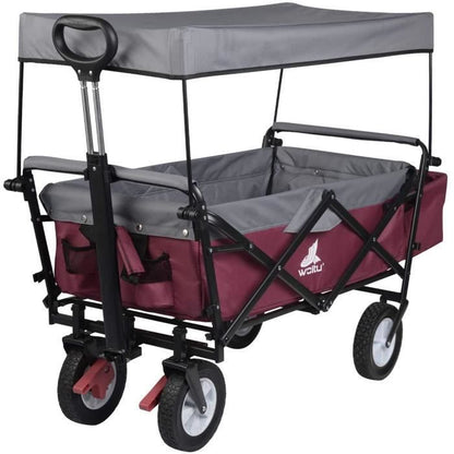 Chariot de manutention pliable WOLTU - capacité de charge 80kg - Anthracite
